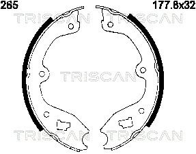 TRISCAN fékpofakészlet, rögzítőfék 8100 27265