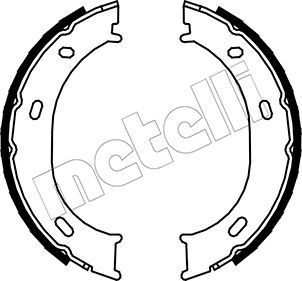 Комплект гальмівних колодок, стоянкове гальмо, Metelli 53-0239