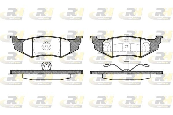 Комплект гальмівних накладок, дискове гальмо, Roadhouse 2482.40