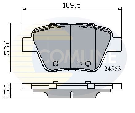 Комплект гальмівних накладок, дискове гальмо, Comline CBP02022