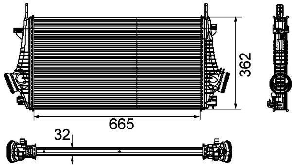 Охолоджувач наддувального повітря, Mahle CI191000P