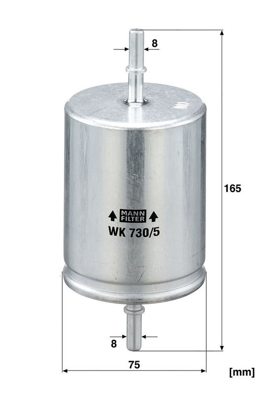 Kütusefilter, MANN-FILTER WK 730, 5
