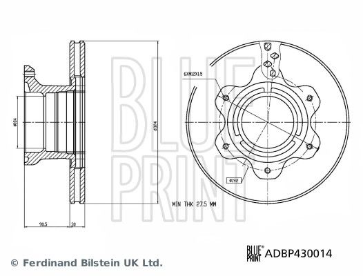 BLUE PRINT ADBP430014 Brake Disc