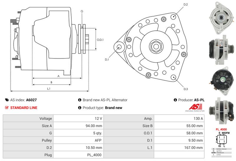 Generaator, AS-PL A6027