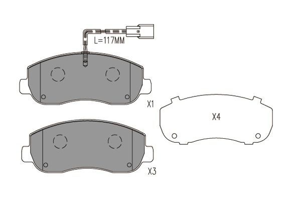 Kavo Parts Stabdžių trinkelių rinkinys, diskinis stabdys