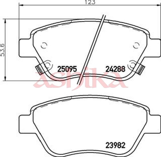 ASHIKA 50-00-0400 Brake Pad Set, disc brake