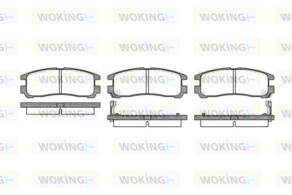 Комплект гальмівних колодок на Eclipse, Galant, Pajero, Santamo, Sebring, Space Runner, Space Wagon