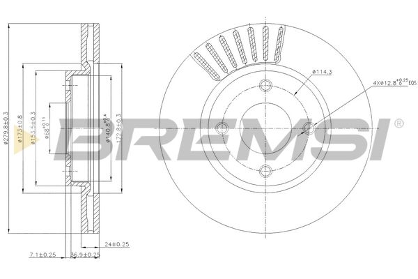 Автозапчастина BREMSI CD7940V