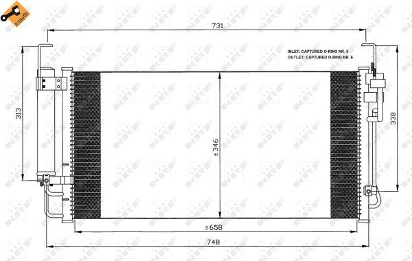 WILMINK GROUP kondenzátor, klíma WG2160915