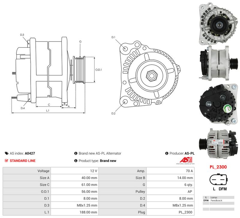 Generaator, AS-PL A0427