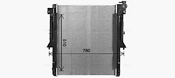 Радіатор, система охолодження двигуна, Ava MT2281