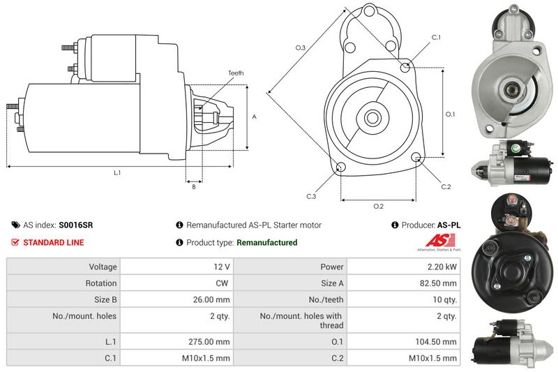 AS-PL S0016SR Starter