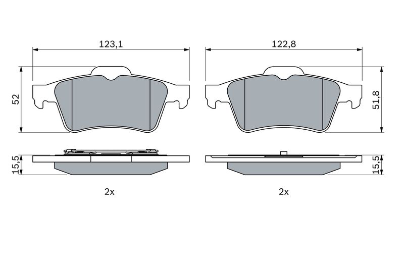 BOSCH 0 986 494 032 Brake Pad Set, disc brake