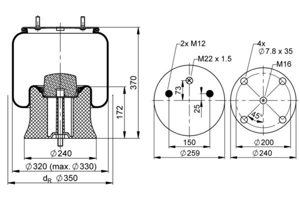 Mech, pneumatické odpružení 1 DK 22 E-13