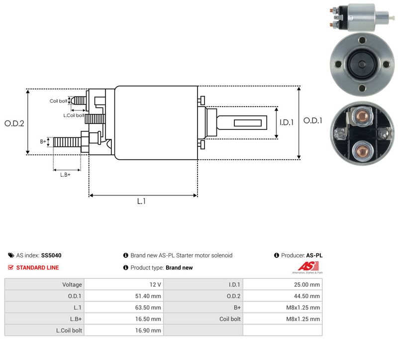 Magnetlülitus, starter, AS-PL SS5040