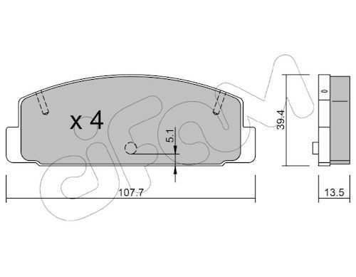CIFAM 822-302-0 Brake Pad Set, disc brake