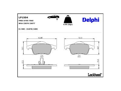 Set placute frana,frana disc LP1504 DELPHI