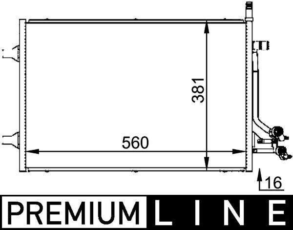 MAHLE kondenzátor, klíma AC 692 000P