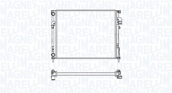 Радіатор, система охолодження двигуна, Magneti Marelli 350213181600