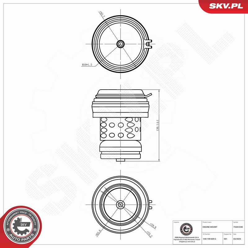 ESEN SKV 75SKV240 Mounting, engine