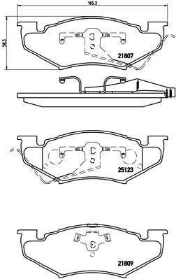 BREMBO fékbetétkészlet, tárcsafék P 11 020