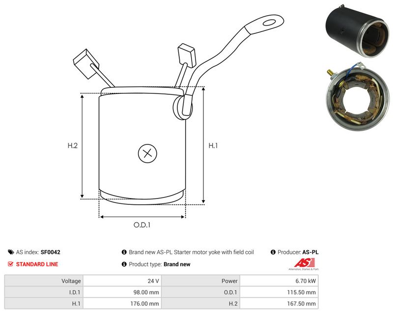 AS-PL SF0042 Field Winding, starter