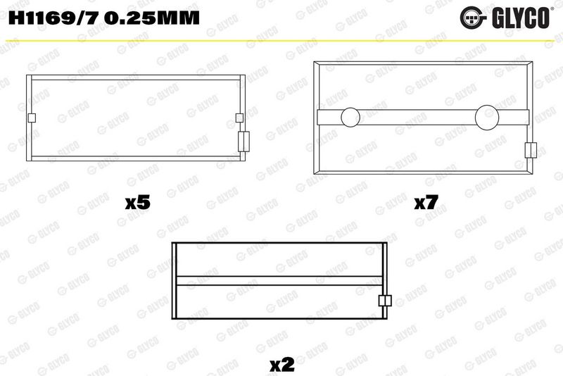 Cuzinet arbore cotit GLYCO H1169/7 0.25mm
