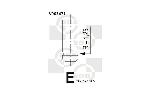 BGA Intake Valve V003471