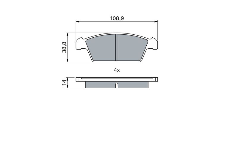 BOSCH 0 986 494 066 Brake Pad Set, disc brake