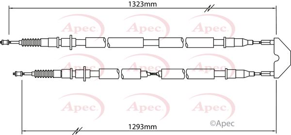 APEC Cable Pull, parking brake CAB1458