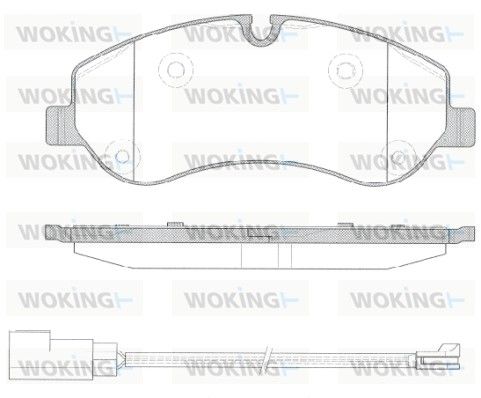 Комплект гальмівних накладок, дискове гальмо, Woking P14203.02