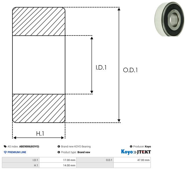 AS-PL ABE9006(KOYO) Bearing