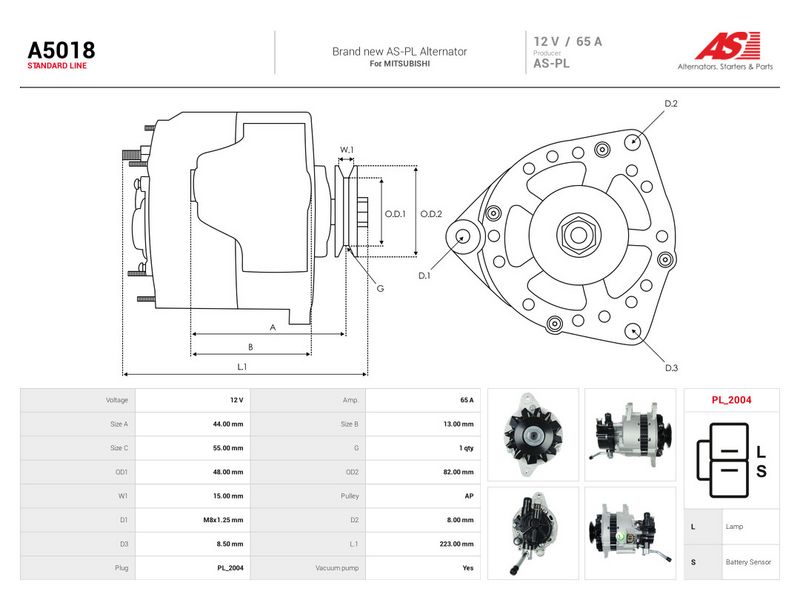 Generaator, AS-PL A5018