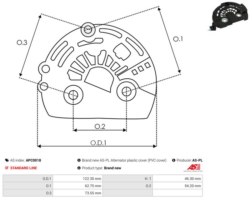 Kaitsekate, generaator, AS-PL APC0018