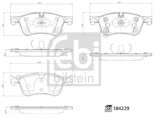 FEBI BILSTEIN 184229 Brake Pad Set, disc brake