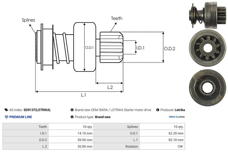 Vabajooks, starter, AS-PL SD9137(LETRIKA)