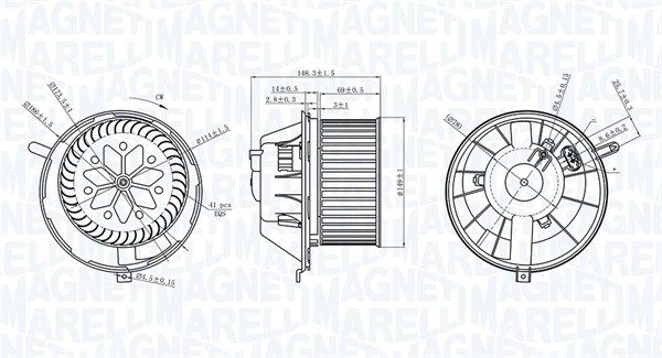 Компресор салону, Magneti Marelli 069412229010