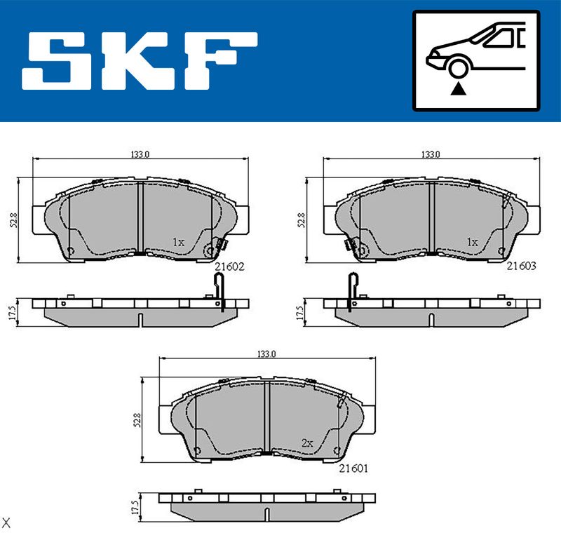 SKF VKBP 80638 A Brake Pad Set, disc brake