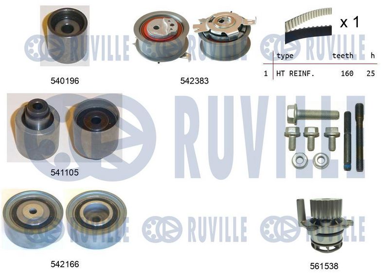 Veepump + hammasrihmakomplekt RUVILLE 5503331