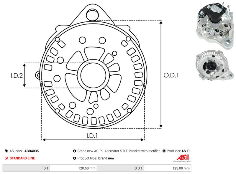 AS-PL ABR4035 Rectifier, alternator