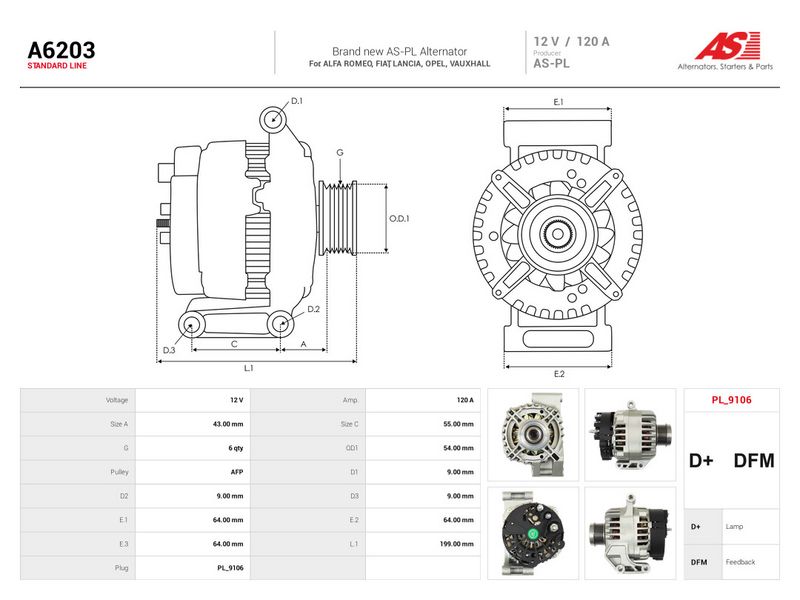 Generaator, AS-PL A6203