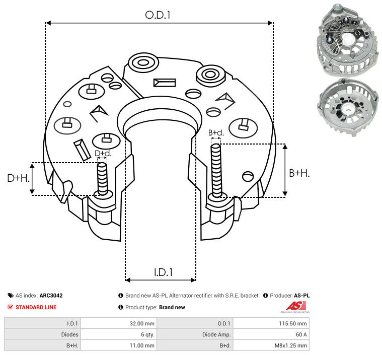 Kaitsekate, generaator, AS-PL ARC3042
