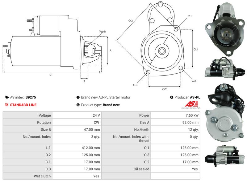 AS-PL S9275 Starter