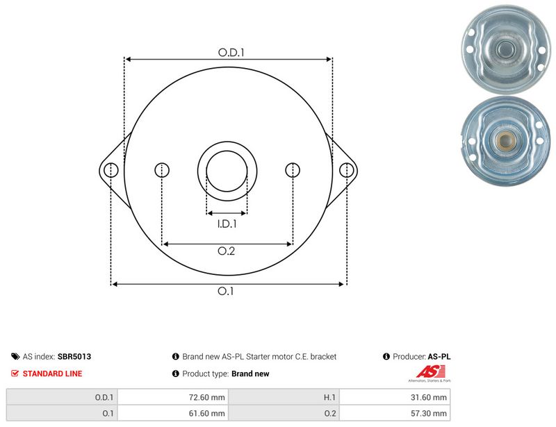 AS-PL SBR5013 Starter Lid, carburettor