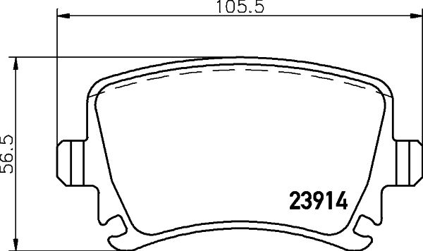 Комплект гальмівних накладок, дискове гальмо, Hella 8DB355011-771