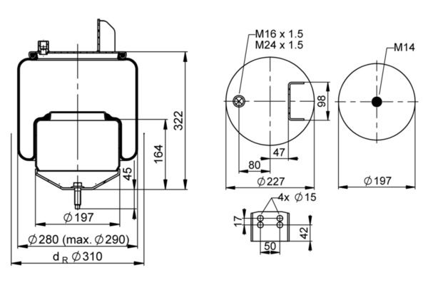 Mech, pneumatické odpružení 1 DF 20 D-1