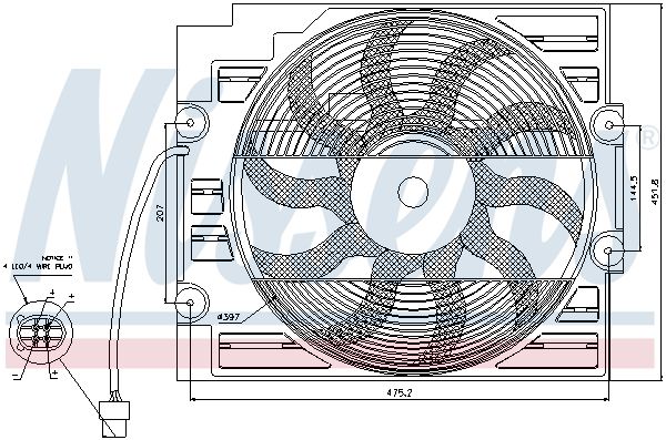 NISSENS 85421 Fan, engine cooling