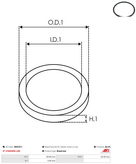 Remondikomplekt, generaator, AS-PL SRS1011