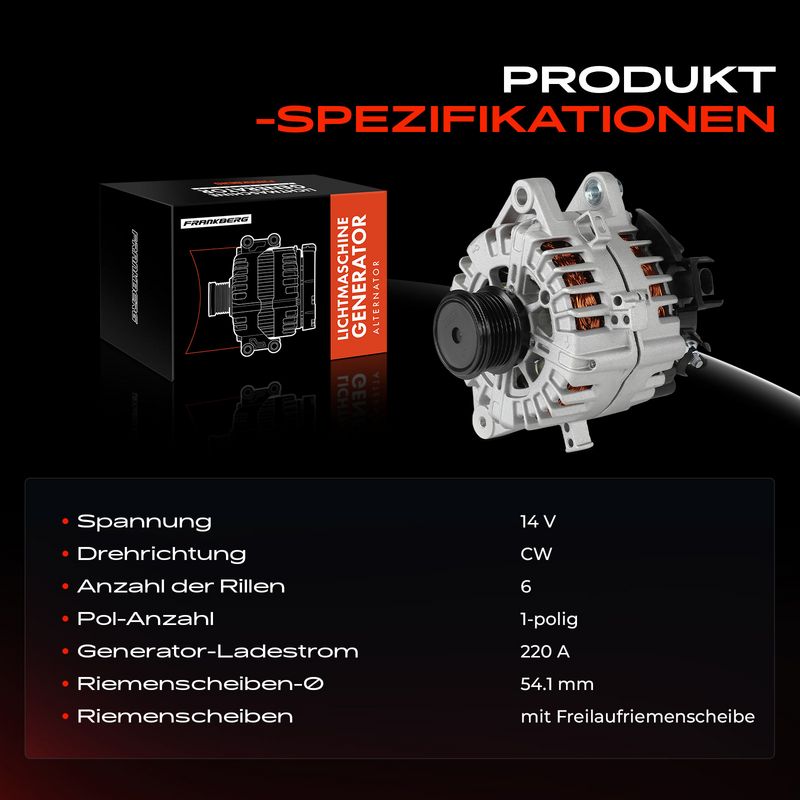 Frankberg 5481FB0055600 Alternator