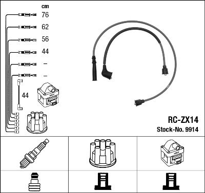 NGK Ignition Cable Kit 9914